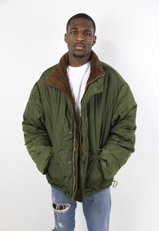VINTAGE 90'S PUFFER REVERSIBLE CORD JACKET