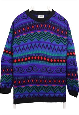 Vintage 90's Yan Works Jumper Aztec Knitted Long Sleeve