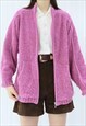 90S VINTAGE PINK FLEECE JACKET (SIZE M)