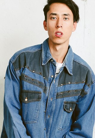 VINTAGE 90S WESTERN DENIM SHIRT