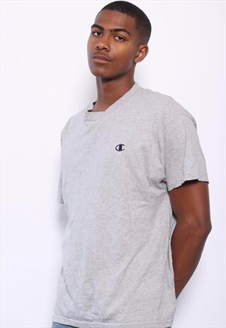 VINTAGE CHAMPION LOGO T-SHIRT GREY