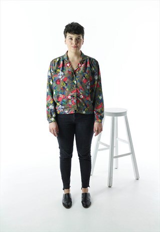 FLORAL LIGHT BLOUSE / LONG SLEEVE BUTTON UP