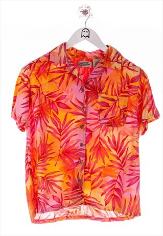 VINTAGE ST. JOHN'S BAY HAWAIIAN SHIRT FLORAL PATTERN PINK/Y