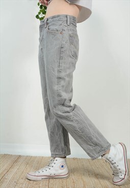 Vintage 90s Levi's Denim Jeans in Grey Straight Fit