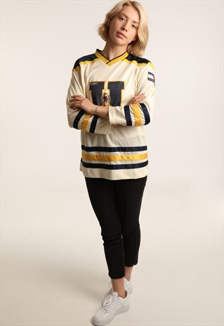VINTAGE TOMMY HILFIGER EMBROIDERED LOGO JERSEY