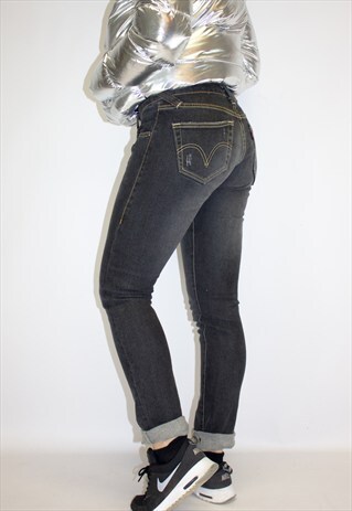 VINTAGE LEVI'S BLACK SKINNY JEANS