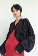 TEO - OVERSIZED BLACK COTTON SHIRT
