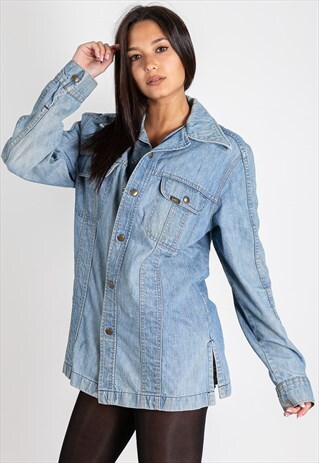 VINTAGE 80S CLASSIC LEE DENIM SHIRT/ S8536