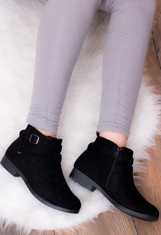 cute black ankle booties