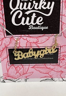 Gold plated baby girl necklace