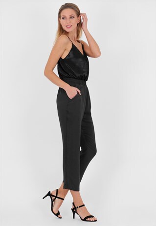 HIGH WAIST BAGGING TROUSER IN BLACK