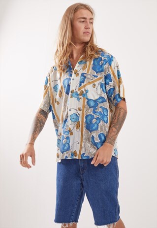 VINTAGE PATTERNED FESTIVAL SHORT SLEEVE SHIRT