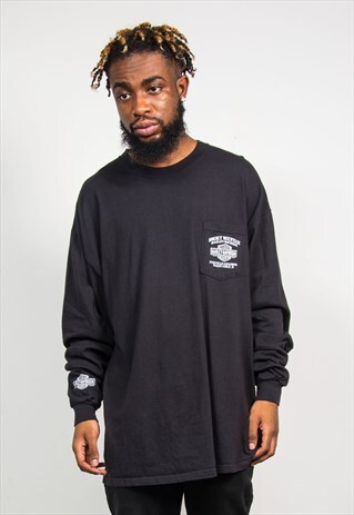 HARLEY DAVIDSON 90'S RETRO BLACK LONG SLEEVE T-SHIRT