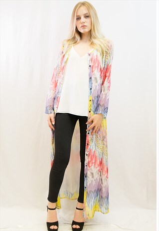 CHIFFON OVER ALL PRINTED MAXI DRESS (FEATHER PRINT)