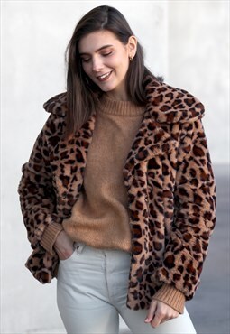 Leopard Faux Fur Jacket