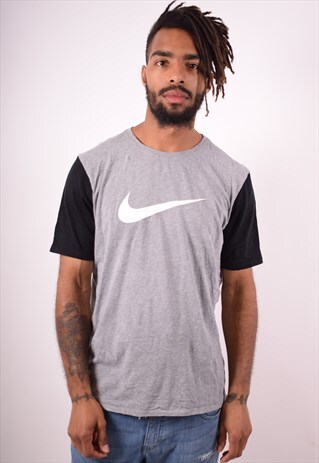 NIKE MENS VINTAGE T-SHIRT TOP MEDIUM GREY 90S