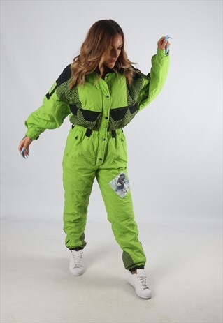 VINTAGE SPORTINO FULL SKI SUIT SNOW SPORTS UK 12 M (K94F)