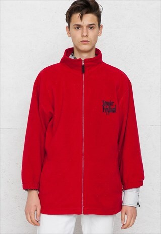 VINTAGE RED TONDER FESTIVAL ZIP FLEECE JACKET