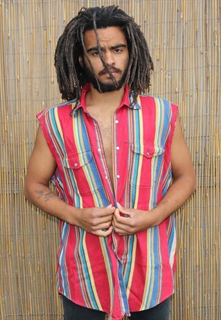 VINTAGE JAZZY STRIPED SHIRT MODIFIED