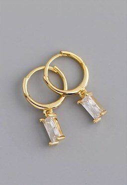 Huggie Hoop Festival Earrings, YK2, 18ct Gold on Silver