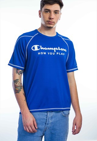 VINTAGE CHAMPION LOGO T-SHIRT 90S M 5.7
