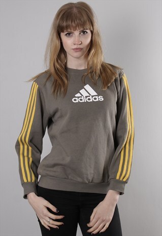 VINTAGE 90S ADIDAS LOGO STRIPE SWEATSHIRT JUMPER