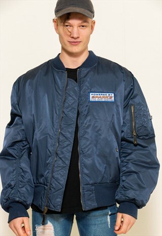VINTAGE 90S NAVY BOMBER JACKET