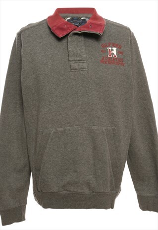 GREY TOMMY HILFIGER PLAIN SWEATSHIRT - M