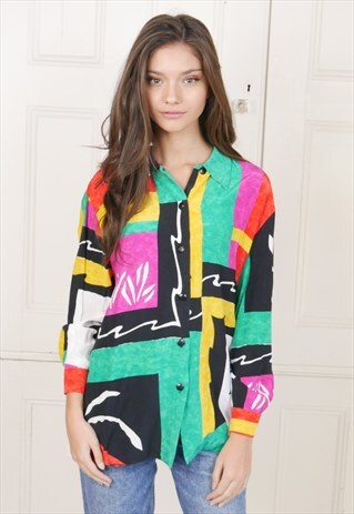 OVERSIZE 80S FUNKY PATTERN SHIRT