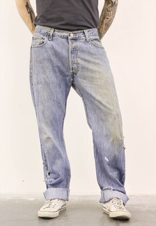 VINTAGE BLUE LEVI'S PAINT 505 JEANS