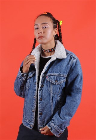 VINTAGE LEVI'S DENIM SHERPA JACKET