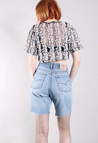 VINTAGE 90S LEE COOPER BLUE CUT OFF DENIM SHORTS