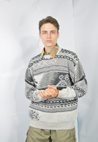 VINTAGE GREY CLASSIC GRAPHIC 80'S SWEATSHIRT