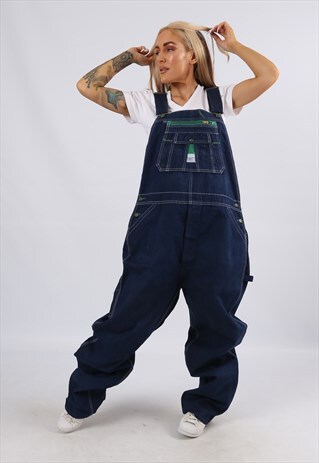 VINTAGE USA LIBERTY DENIM DUNGAREES LONG LEG TALL 2XL (J51B)