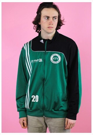 green adidas track jacket