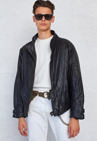VINTAGE BLACK LEATHER JACKET