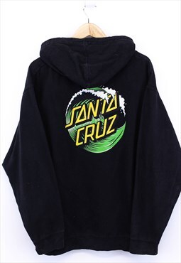 Vintage Santa Cruz Hoodie Black With Contrast Graphic Logo