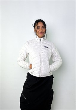 White 90s Patagonia Puffer Jacket Coat