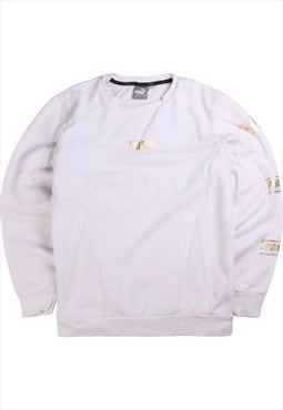 Puma  Spellout Heavyweight Crewneck Sweatshirt Small White