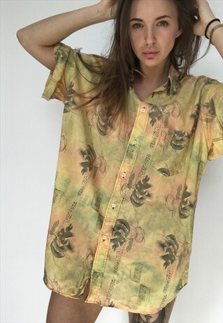 PATTERNED OVERSIZED RETRO VINTAGE UNISEX FESTIVAL SHIRT