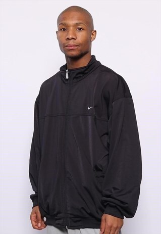 VINTAGE NIKE BIG LOGO TRACK JACKET BLACK