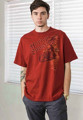 VINTAGE HARLEY-DAVIDSON FARIBAULT T-SHIRT LOGO 90S XL 9.1