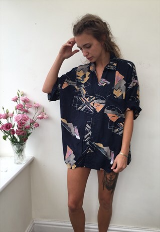 CRAZY PATTERN OVERSIZED RETRO VINTAGE UNISEX FESTIVAL SHIRT