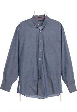 Tommy Hilfiger 90's Long Sleeve Shirt Large Blue