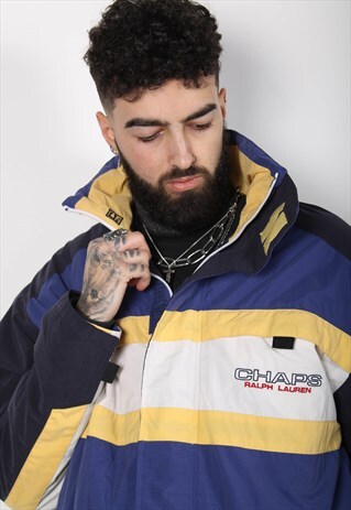 VINTAGE CHAPS RALPH LAUREN PADDED PUFFER JACKET MULTI