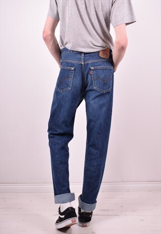 LEVI'S 501 MENS VINTAGE JEANS W34 L34 BLUE 90'S