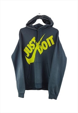 Vintage Nike Just Do It Hoodie in Grey M