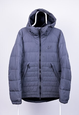 VINTAGE NIKE PUFFER JACKET GREY MEDIUM