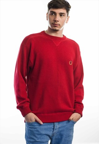 VINTAGE TOMMY HILFIGER LOGO SWEATER JUMPER 90S M 27.2
