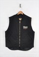 Vintage Workwear Vest Gilet Insulated Black Large